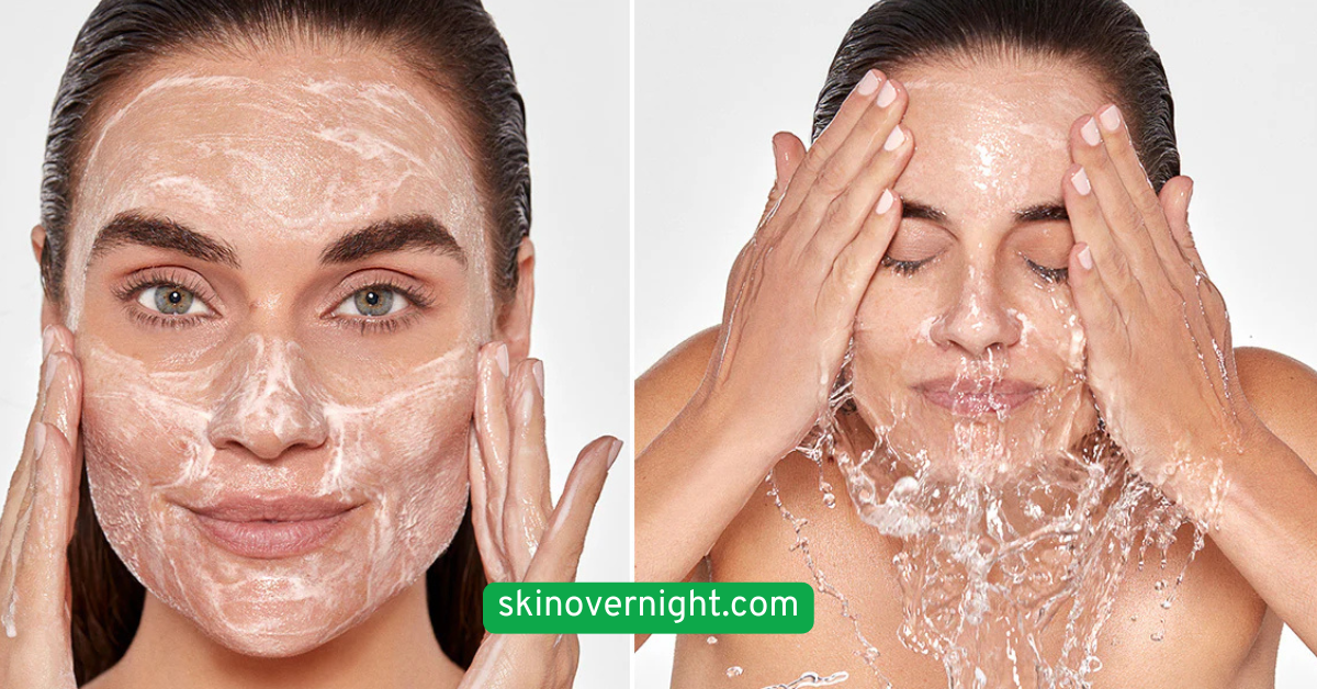 Start with a Gentle Double Cleanse